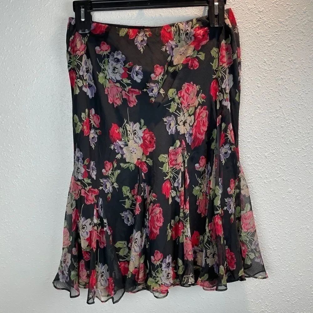 NWT Lauren Ralph Lauren Floral Skirt Size M